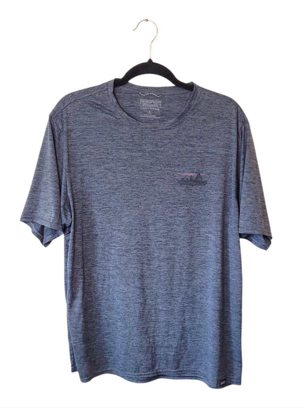 Patagonia Performance Capeline Cool Daily Gray Men’s Crew T-Shirt Size L